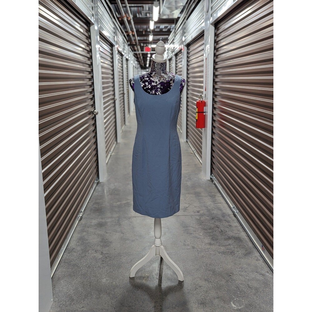 Pale Blue‎ Tank Sheath Dress Business Preppy Work Tahari Arthur S. Levine Size 6